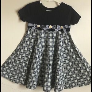 Rare 70’s Toddler Sunflower Gingham Dress